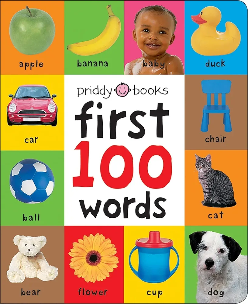 First 100 words. First words book for babies