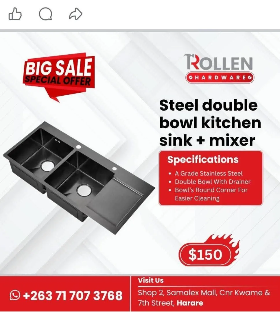 Double Bowl Kitchen Sink