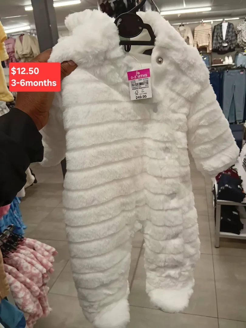 White Baby Snowsuit