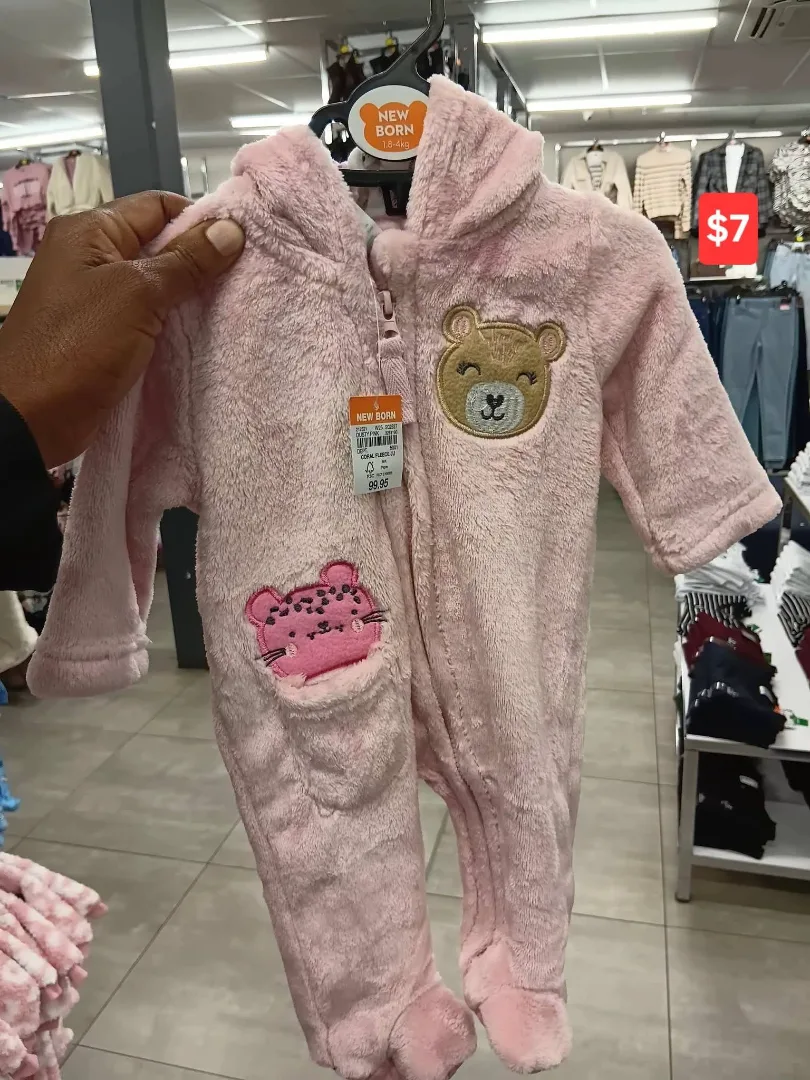 Newborn Pink Fleece Onesie