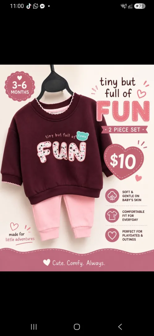 Tiny but Full of Fun 2-Piece Baby Set