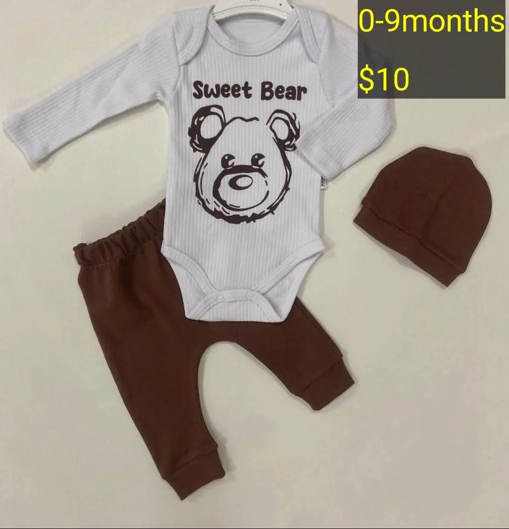 Sweet Bear Baby Outfit Set