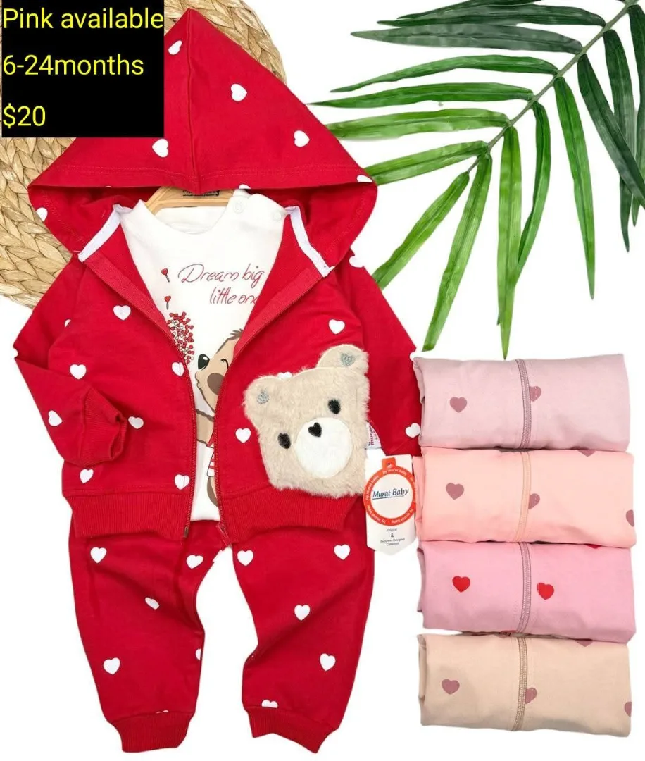 Red Baby Hoodie and Pants Set