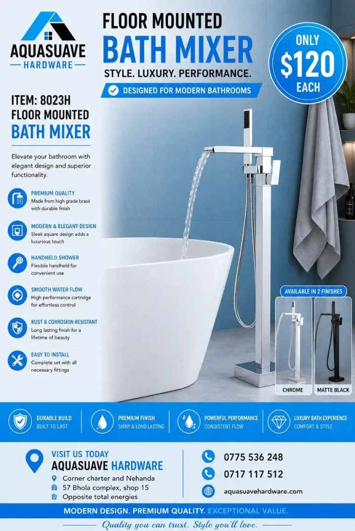 Aquasuave Floor Mounted Bath Mixer