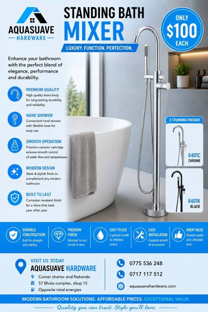 Aquasuave Standing Bath Mixer