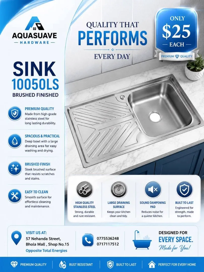 Aquasuave 10050LS Brushed Finish Sink