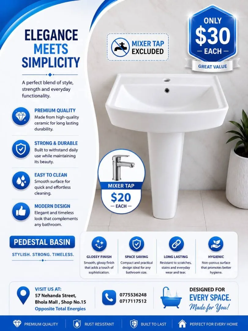 Ceramic Pedestal Basin