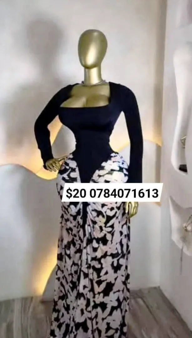Black and White Floral Dress