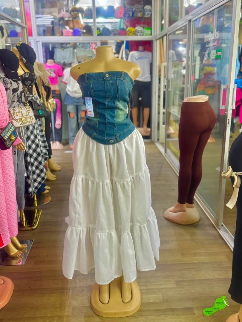 White Boho maxi Skirt
