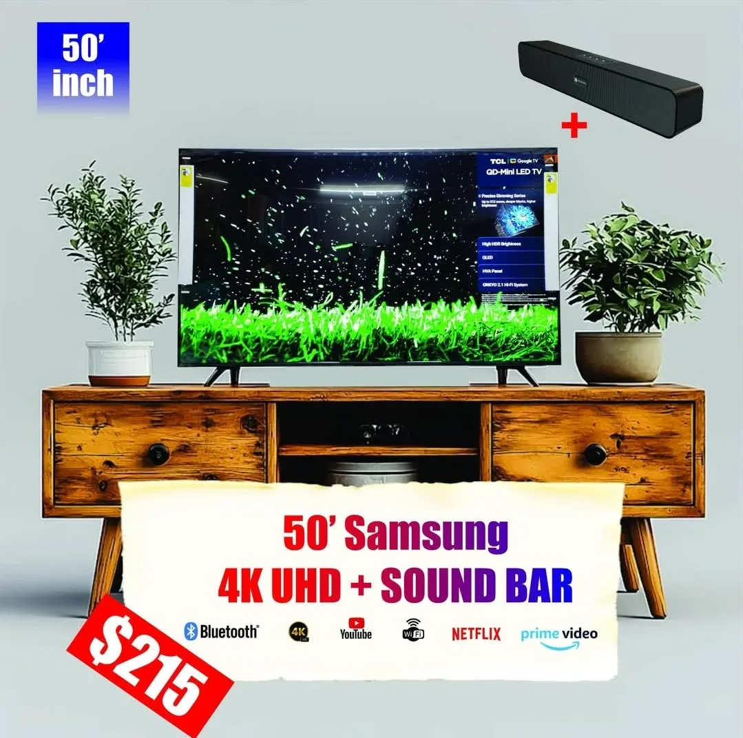 50" Samsung 4K UHD TV with Sound Bar