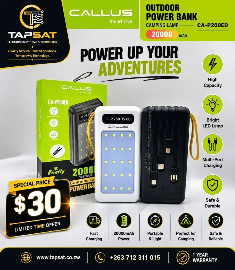 Callus CA-P200ED Outdoor Power Bank & Camping Lamp