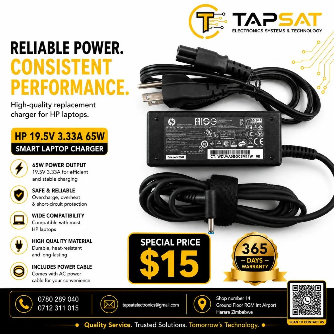 HP 19.5V 3.33A 65W Laptop Charger