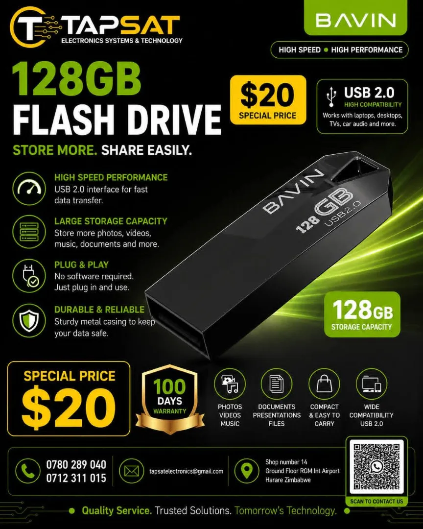 Bavin 128GB USB 2.0 Flash Drive