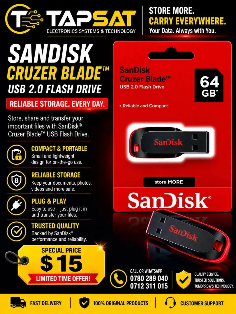 SanDisk Cruzer Blade 64GB USB 2.0 Flash Drive