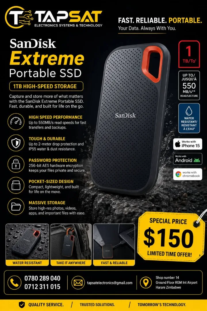 SanDisk Extreme Portable SSD 1TB