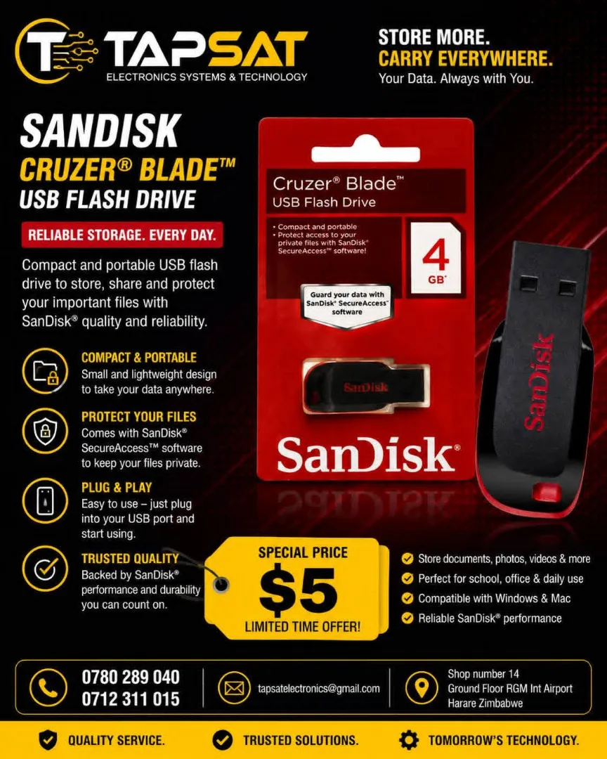 SanDisk Cruzer Blade 4GB USB Flash Drive