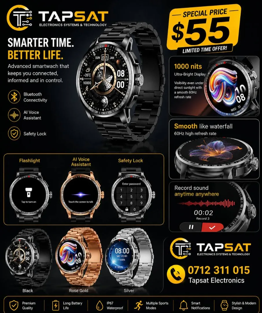 Tapsat Smartwatch with AI Voice Assistant