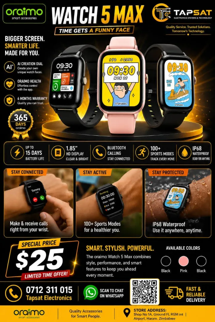 Oraimo Watch 5 Max Smartwatch