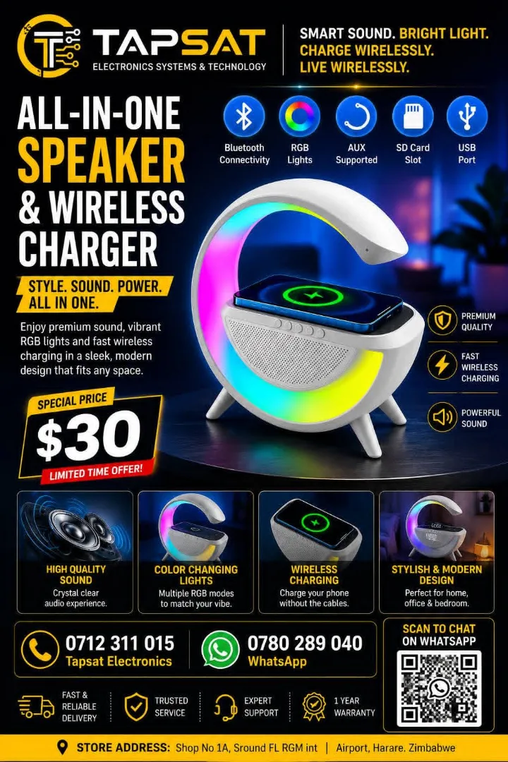 Tapsat All-in-One Speaker & Wireless Charger