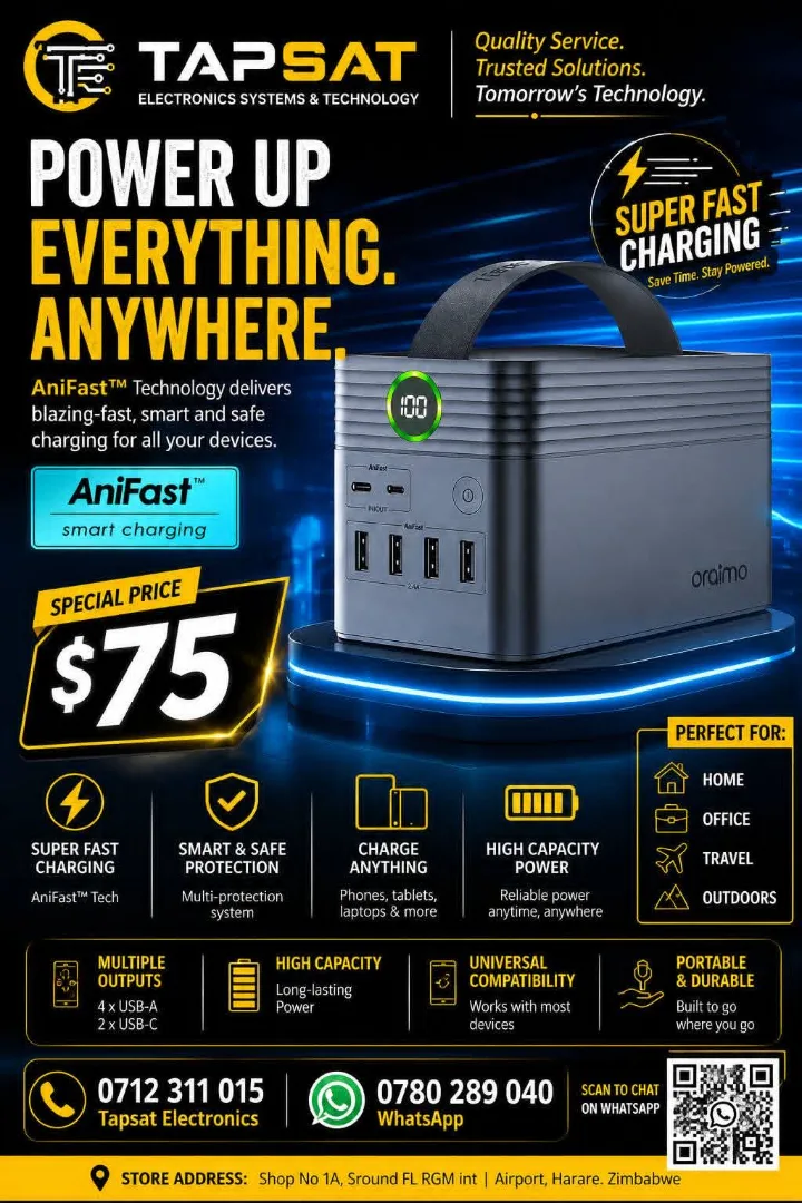 Oraimo Power Station with AniFast Technology