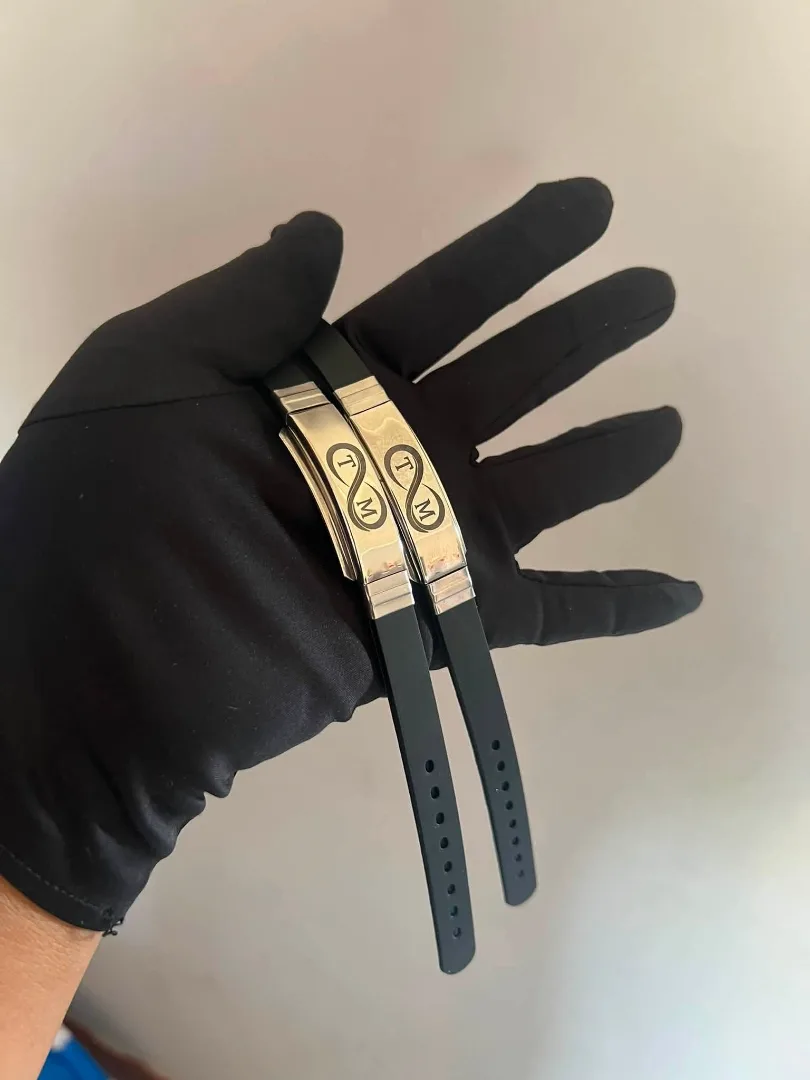 Silicone and stainless steel Bracelets