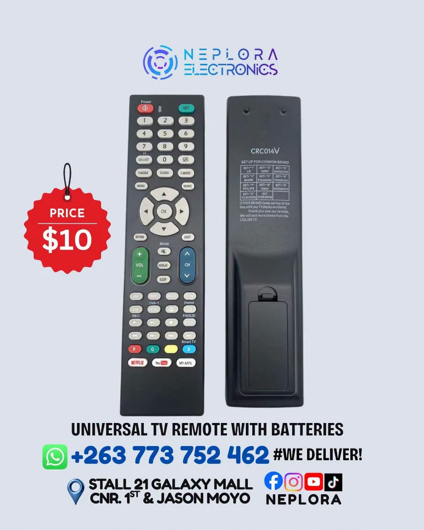 Universal TV Remote with Batteries