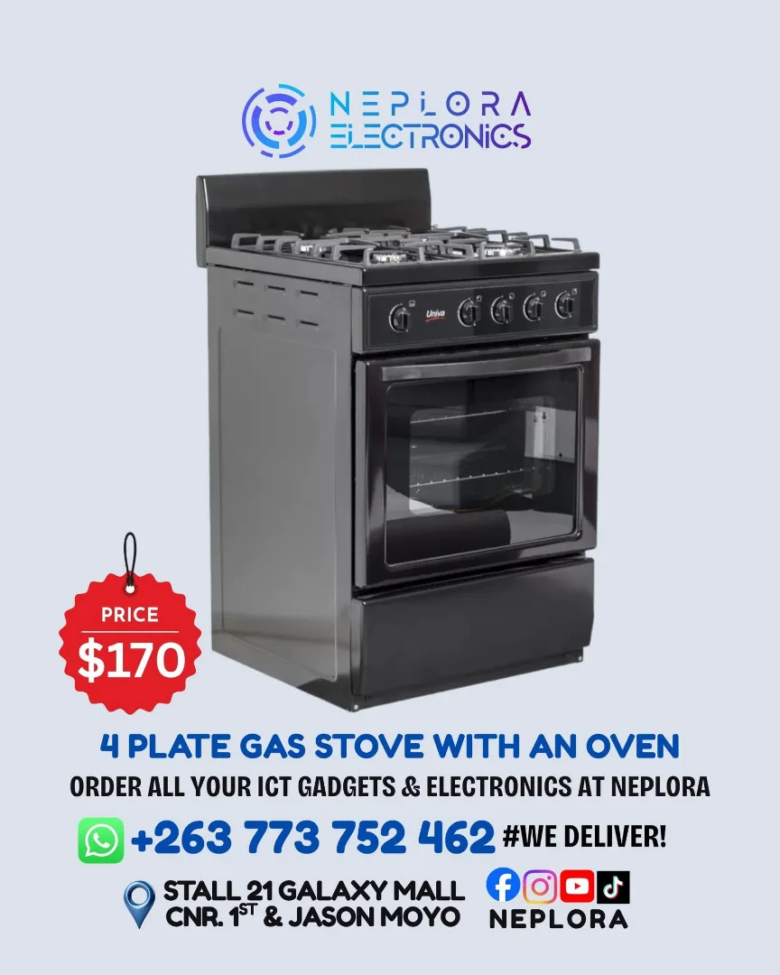 Univa 4 Plate Gas Stove with Oven