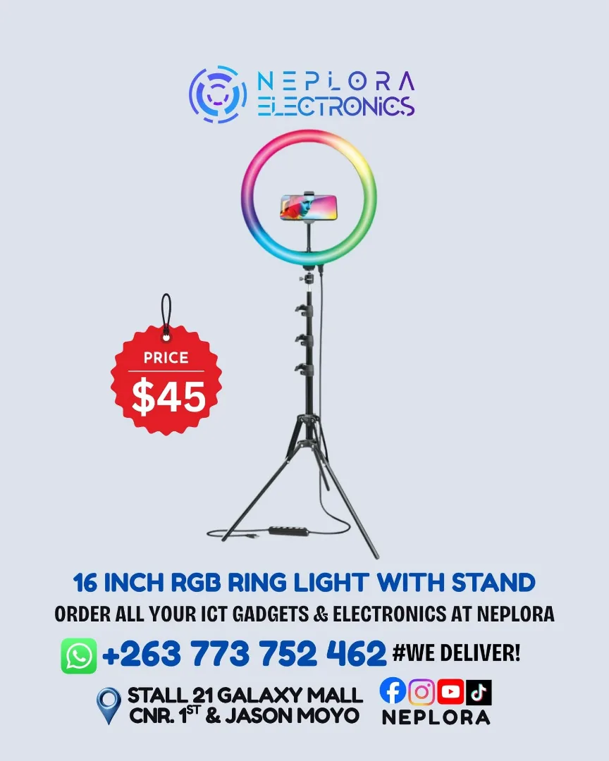 16 Inch RGB Ring Light with Stand