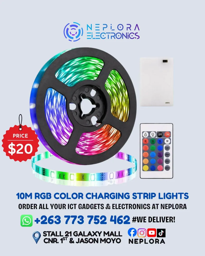 10m RGB Color Charging Strip Lights