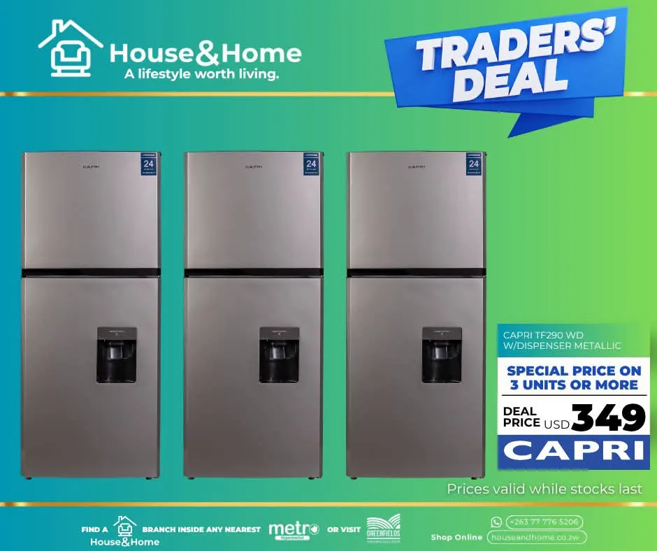 Capri TF290 WD Fridge with Dispenser