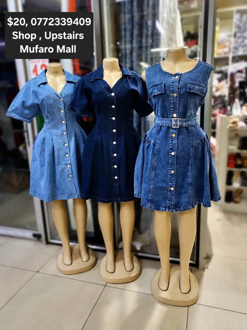 Denim Button-Up Dress