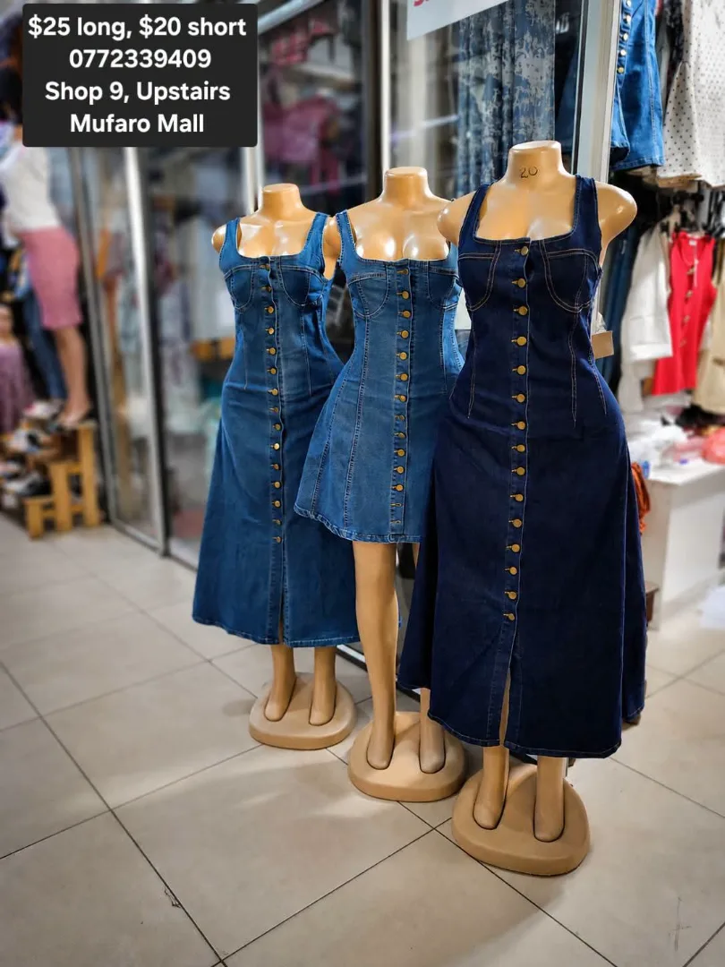 Women's Denim Button-Down Dress