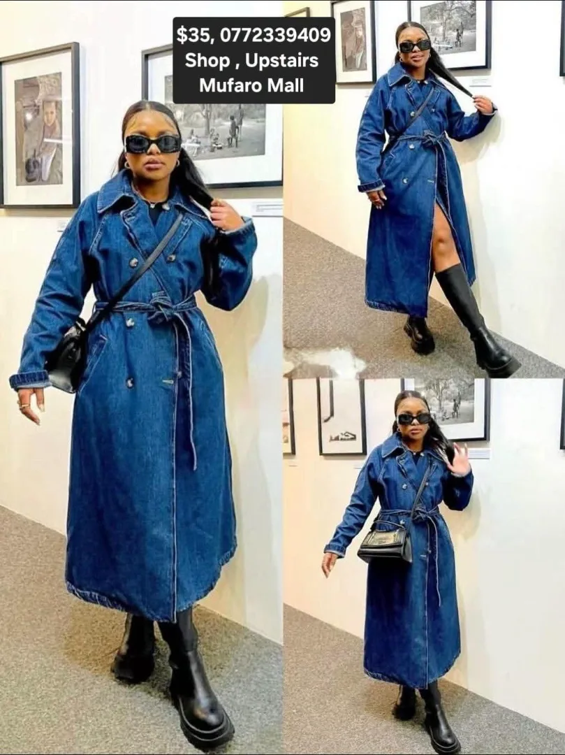 Women's Denim Trench Coat