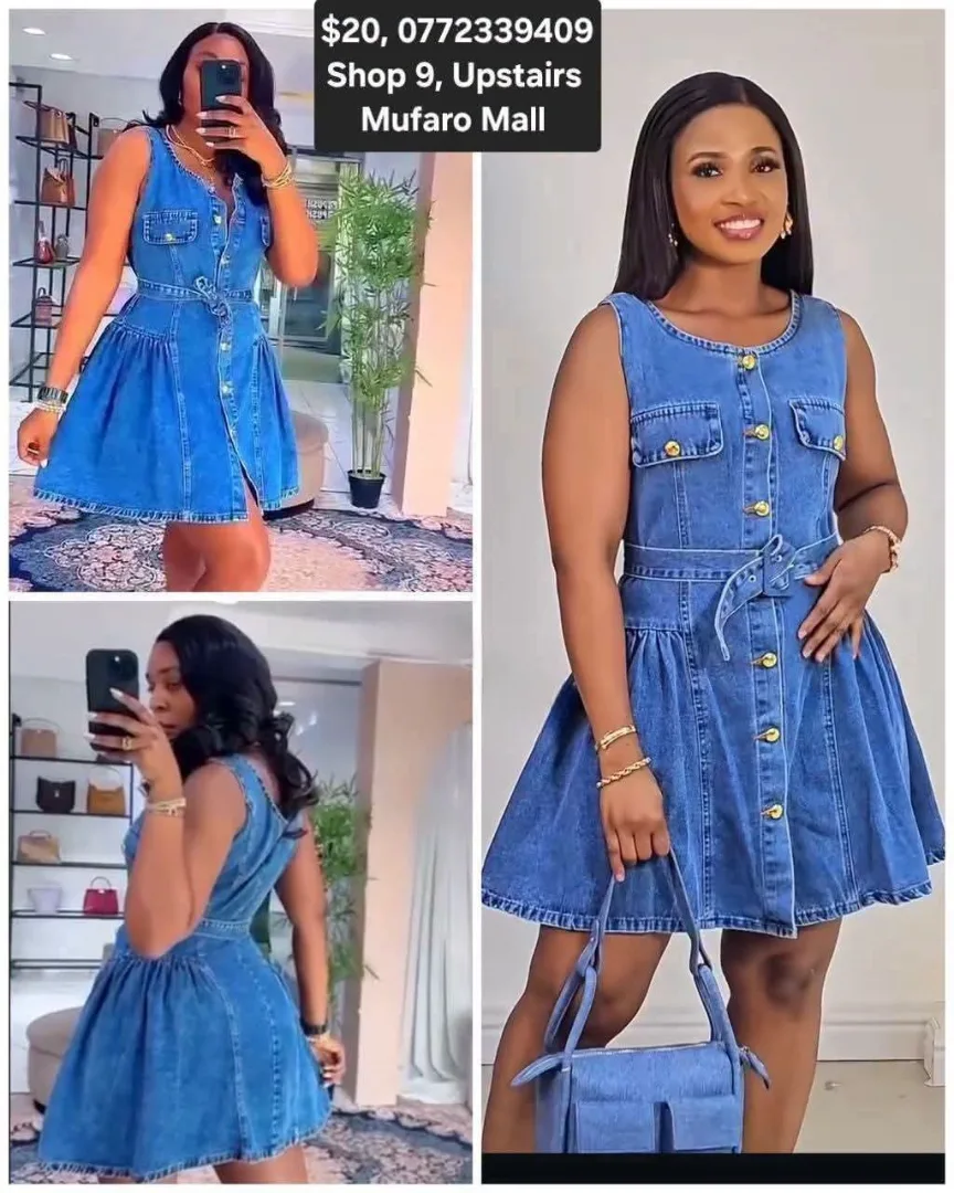 Women's Denim Button-Up Dress
