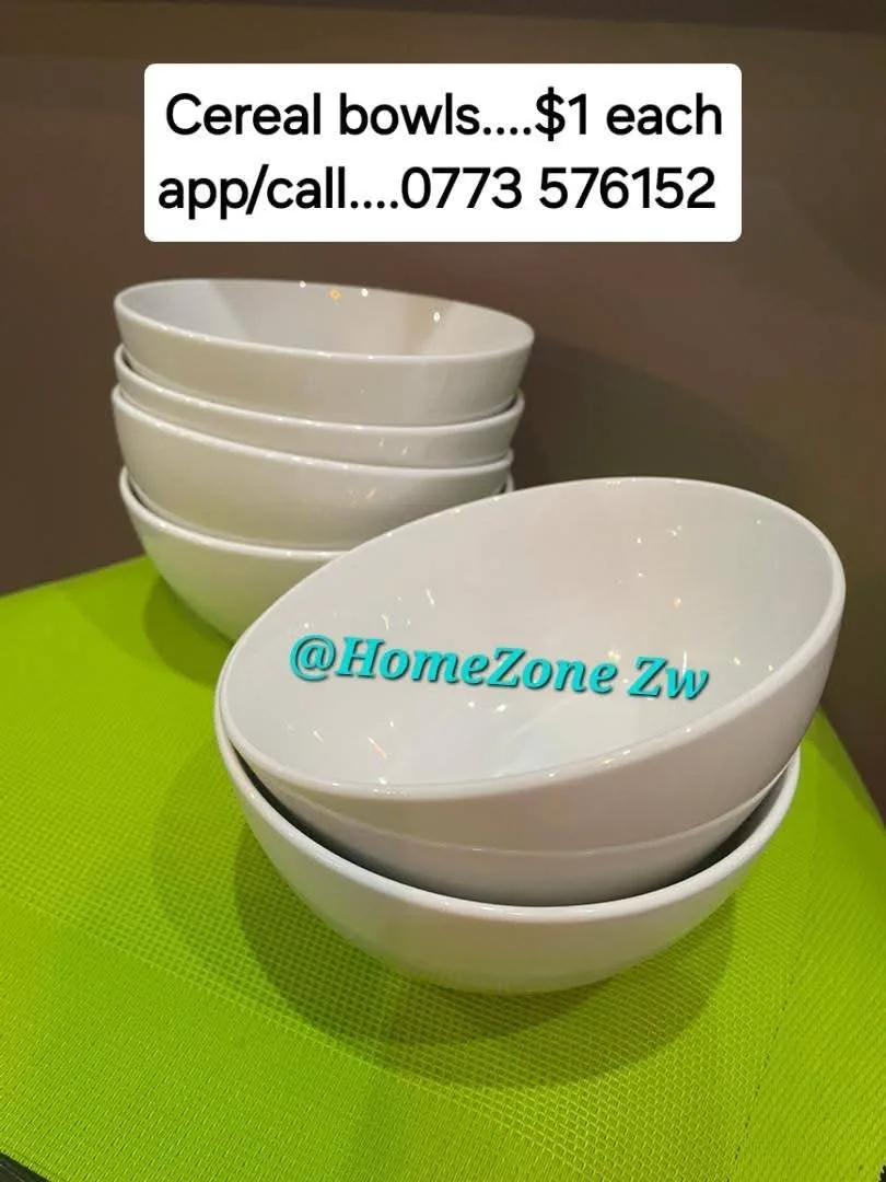 White Ceramic Cereal Bowls