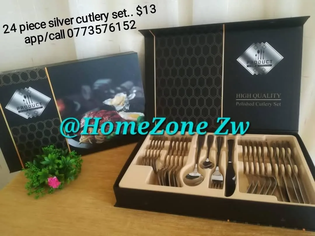 24 Piece Silver Cutlery Set