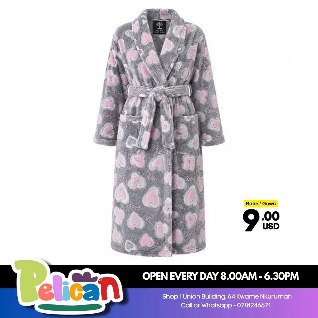 Heart Patterned Robe