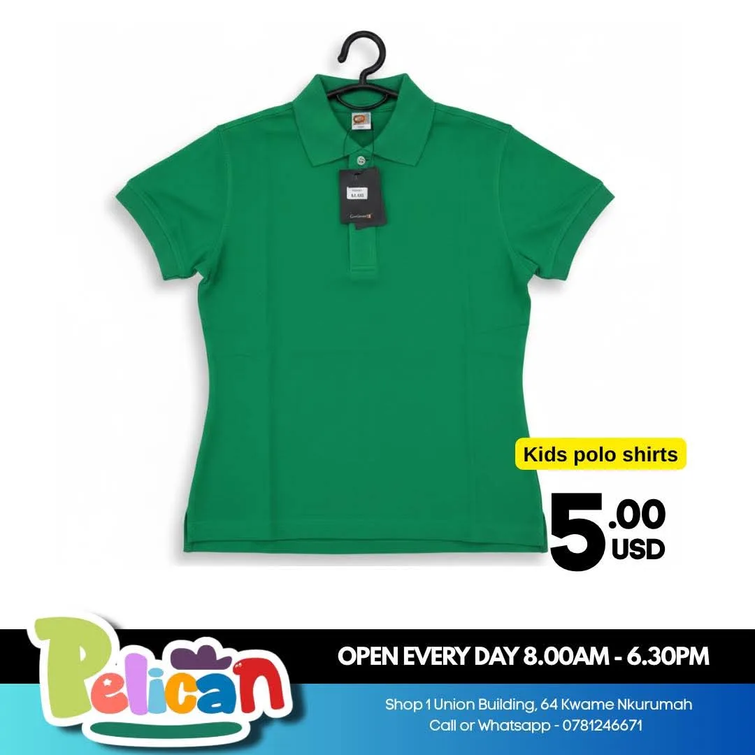 Green Kids Polo Shirt