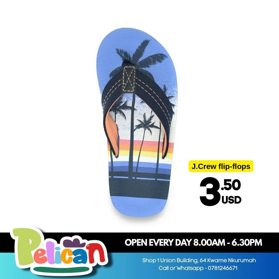 J.Crew Palm Tree Flip-Flops