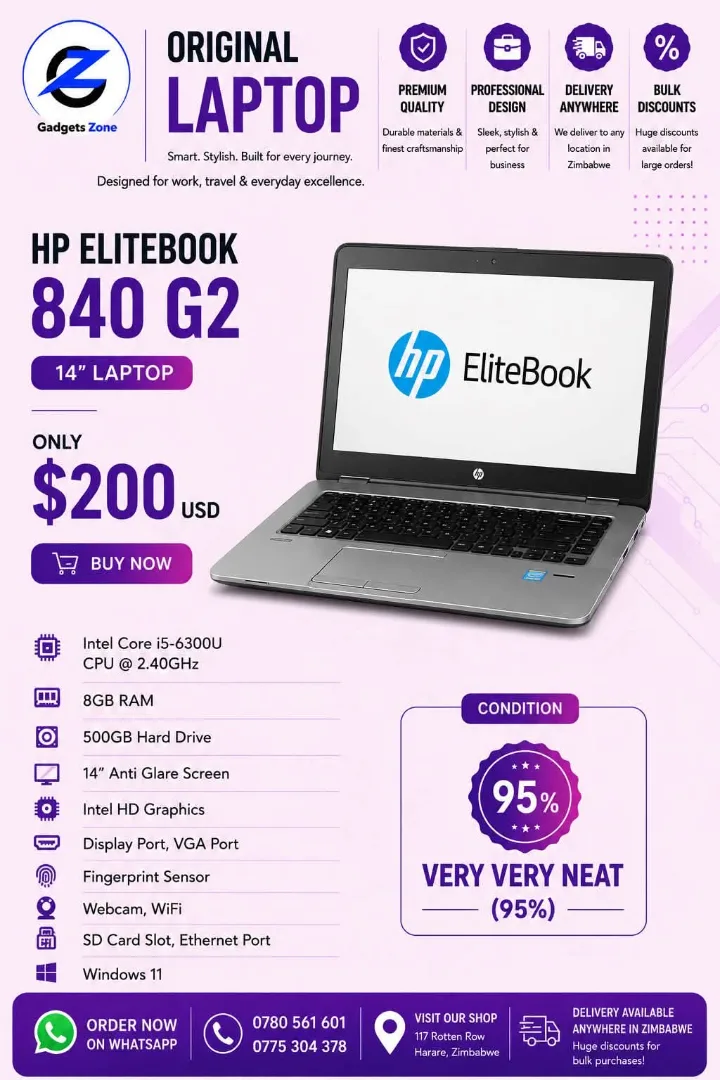 HP EliteBook 840 G2 14" Laptop