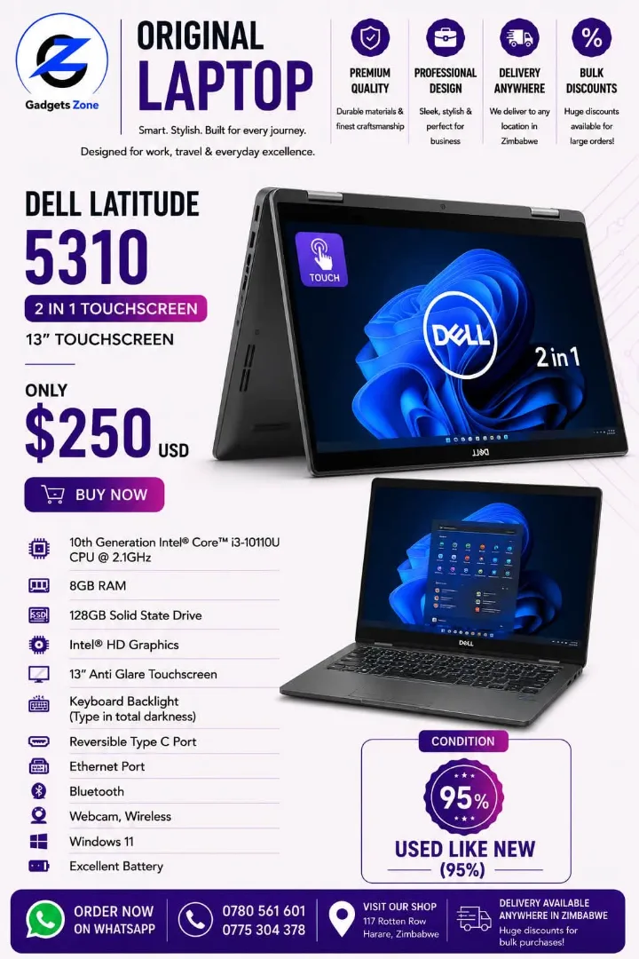 Dell Latitude 5310 2 in 1 Touchscreen Laptop