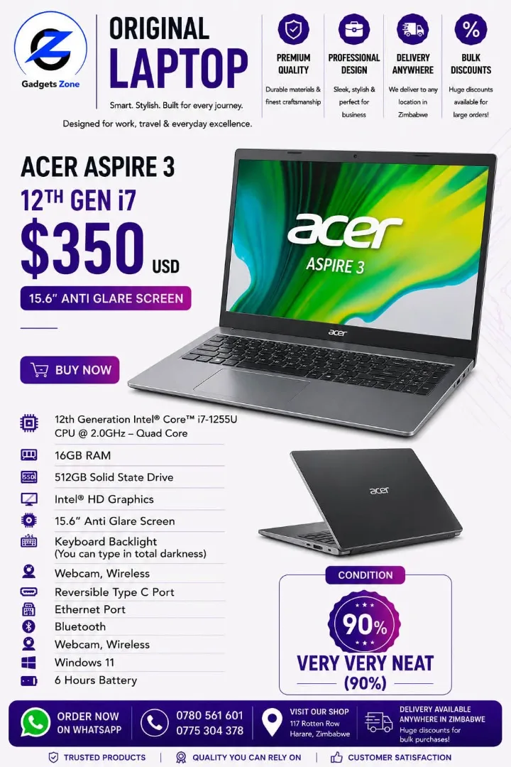 Acer Aspire 3 12th Gen i7 Laptop