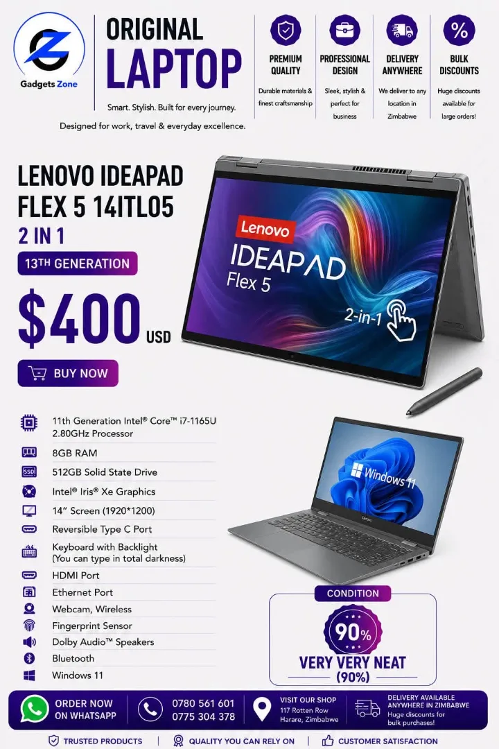 Lenovo Ideapad Flex 5 14ITL05 2-in-1 Laptop