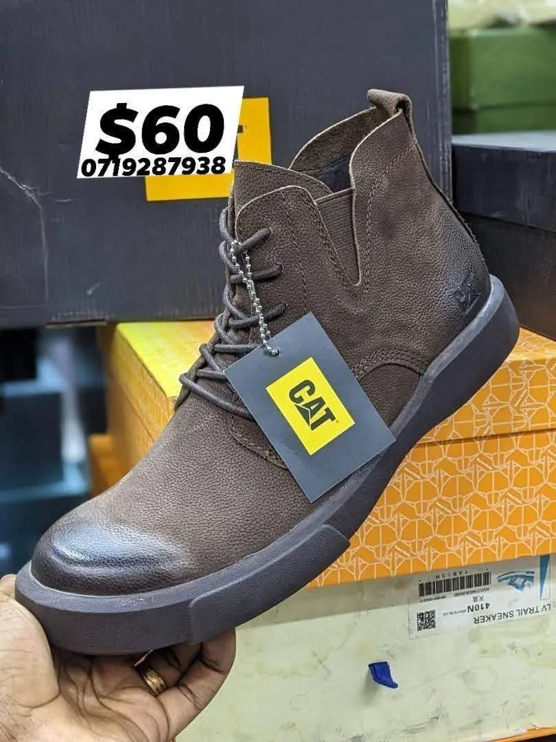CAT Brown Leather Boots