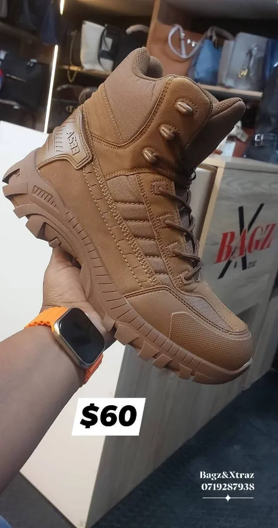 Brown High-Top Sneakers