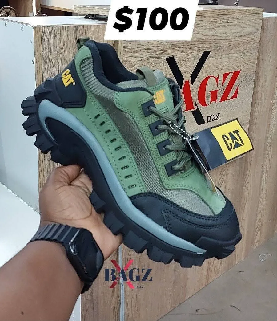 CAT Green and Black Rugged Sneakers