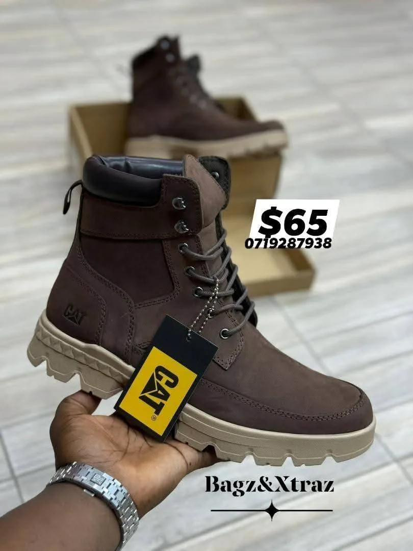 CAT Brown Leather Boots