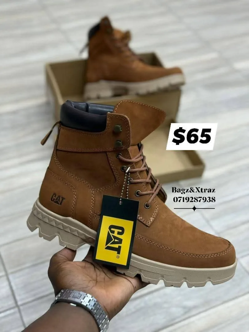 CAT Brown Leather Boots