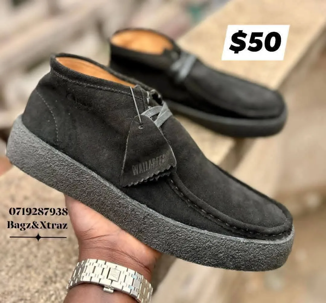 Black Suede Wallabee Shoes