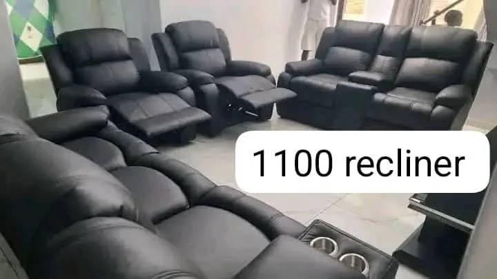 Black Recliner Sofa Set
